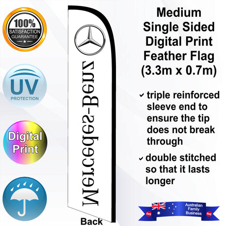 MERCEDES BENZ Feather Flag - Rear