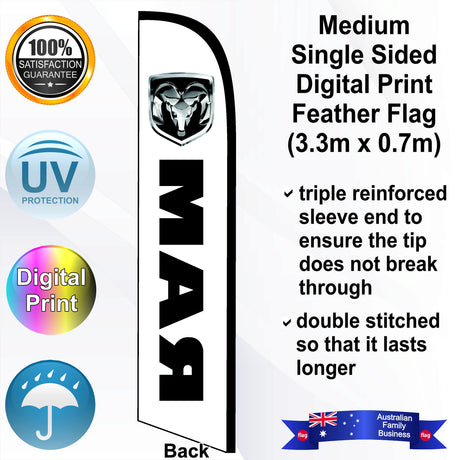 RAM Feather Flag - Rear