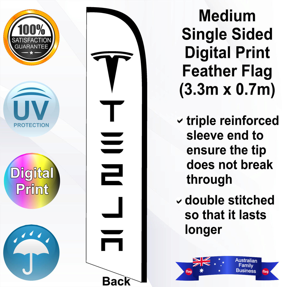 TESLA Feather Flag - Rear
