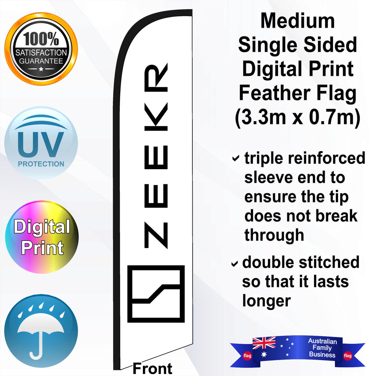 ZEEKR Feather Flag - Front