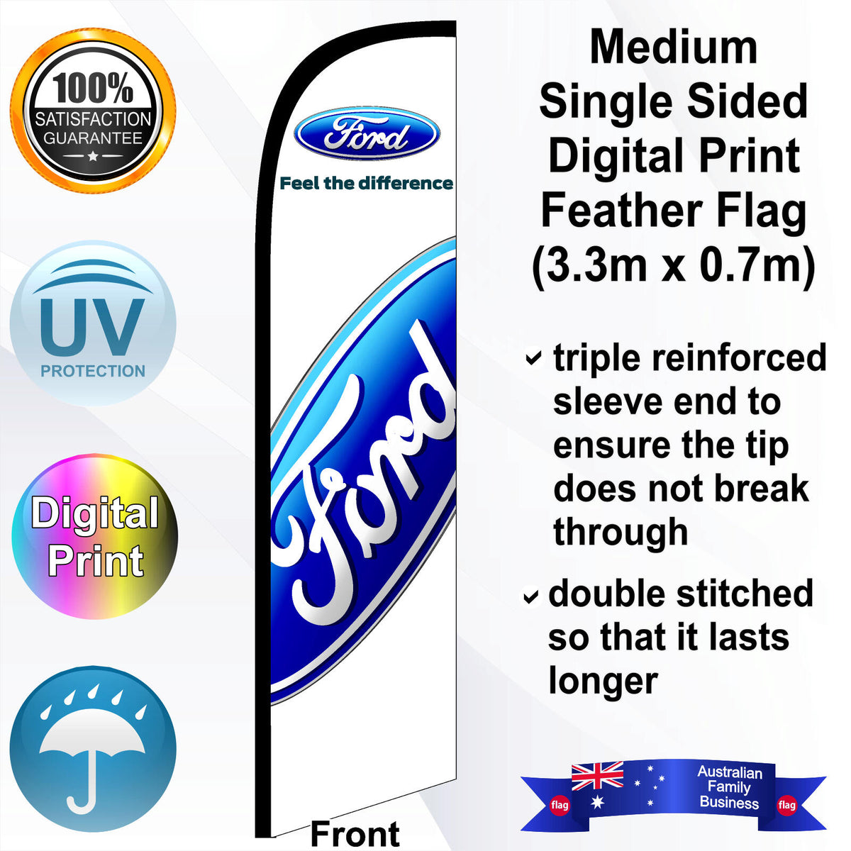 FORDLOGO Feather Flag - Front
