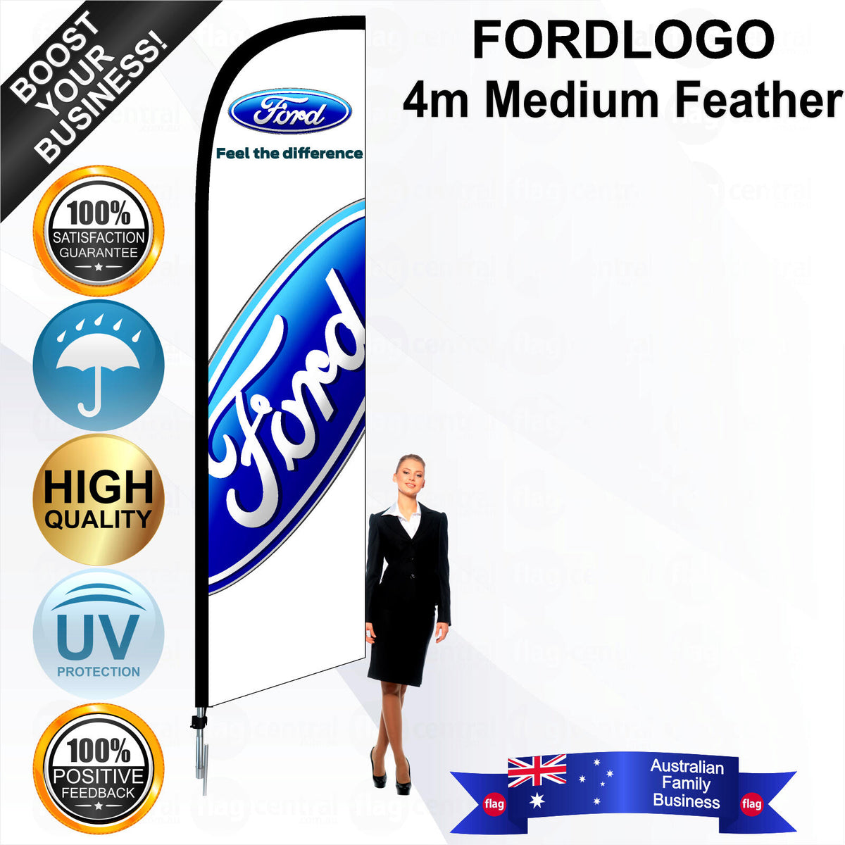 FORDLOGO Feather Flag - Bundle