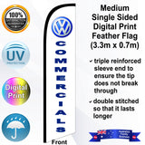 VOLKSWAGEN COMMERCIALS Feather Flag - Front