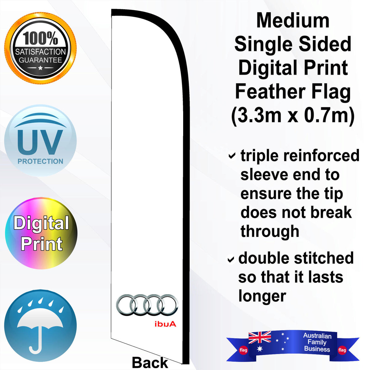 AUDI Feather Flag - Rear