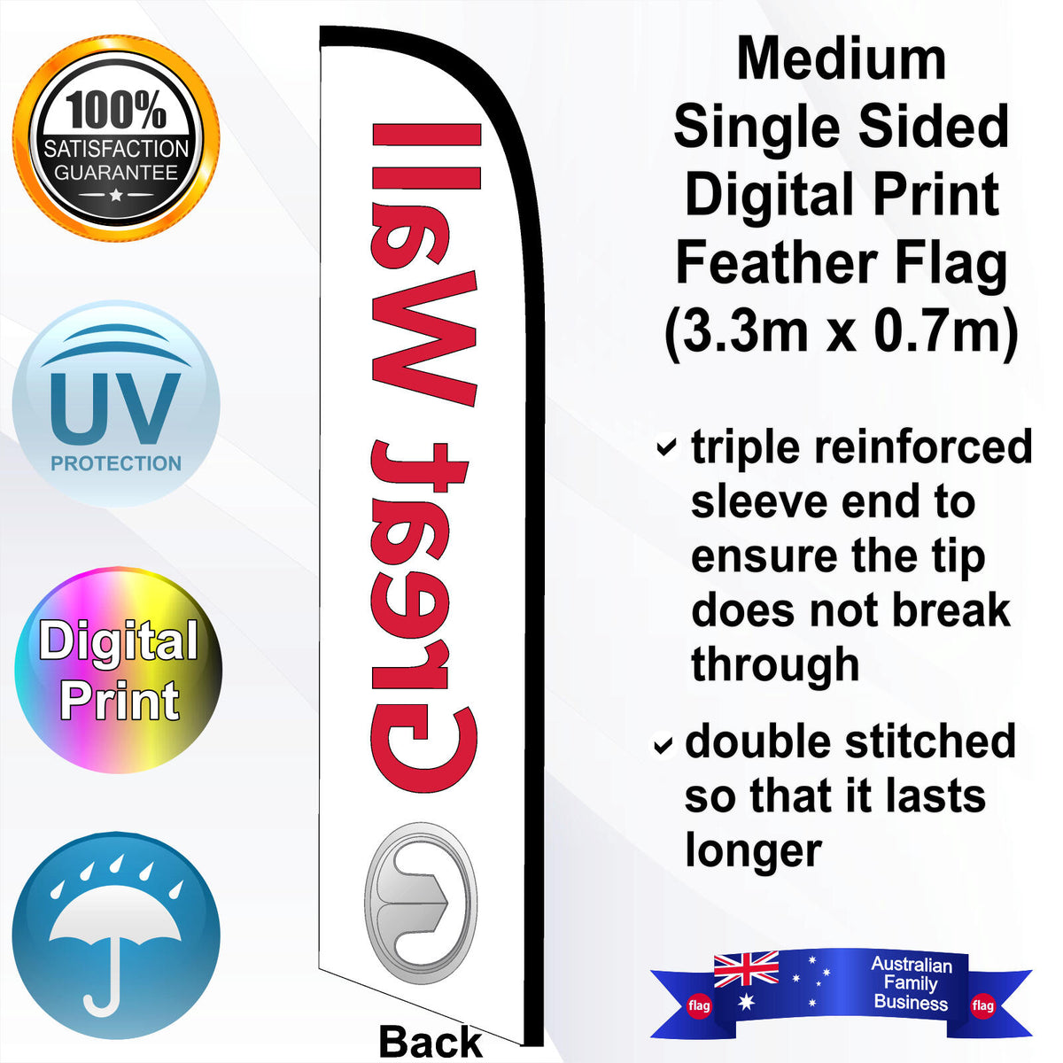 GREAT WALL Feather Flag - Rear