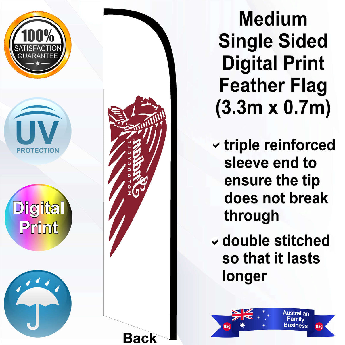 INDIAN Feather Flag - Rear