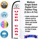 TOYOTA USED CARS Feather Flag - Front
