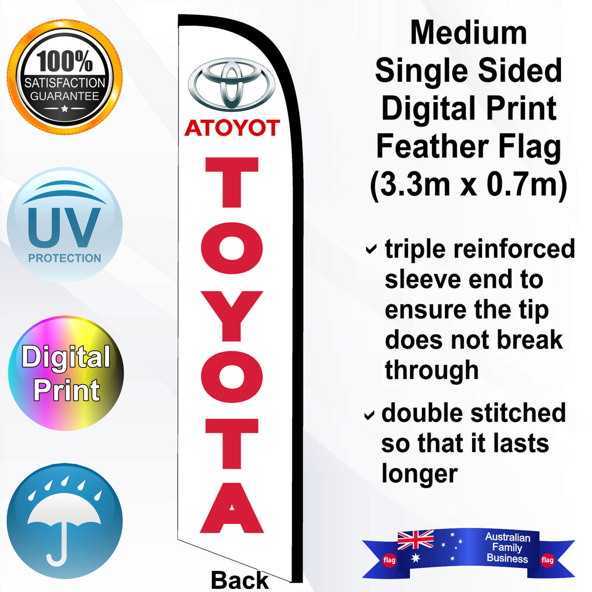 TOYOTA Feather Flag - Rear