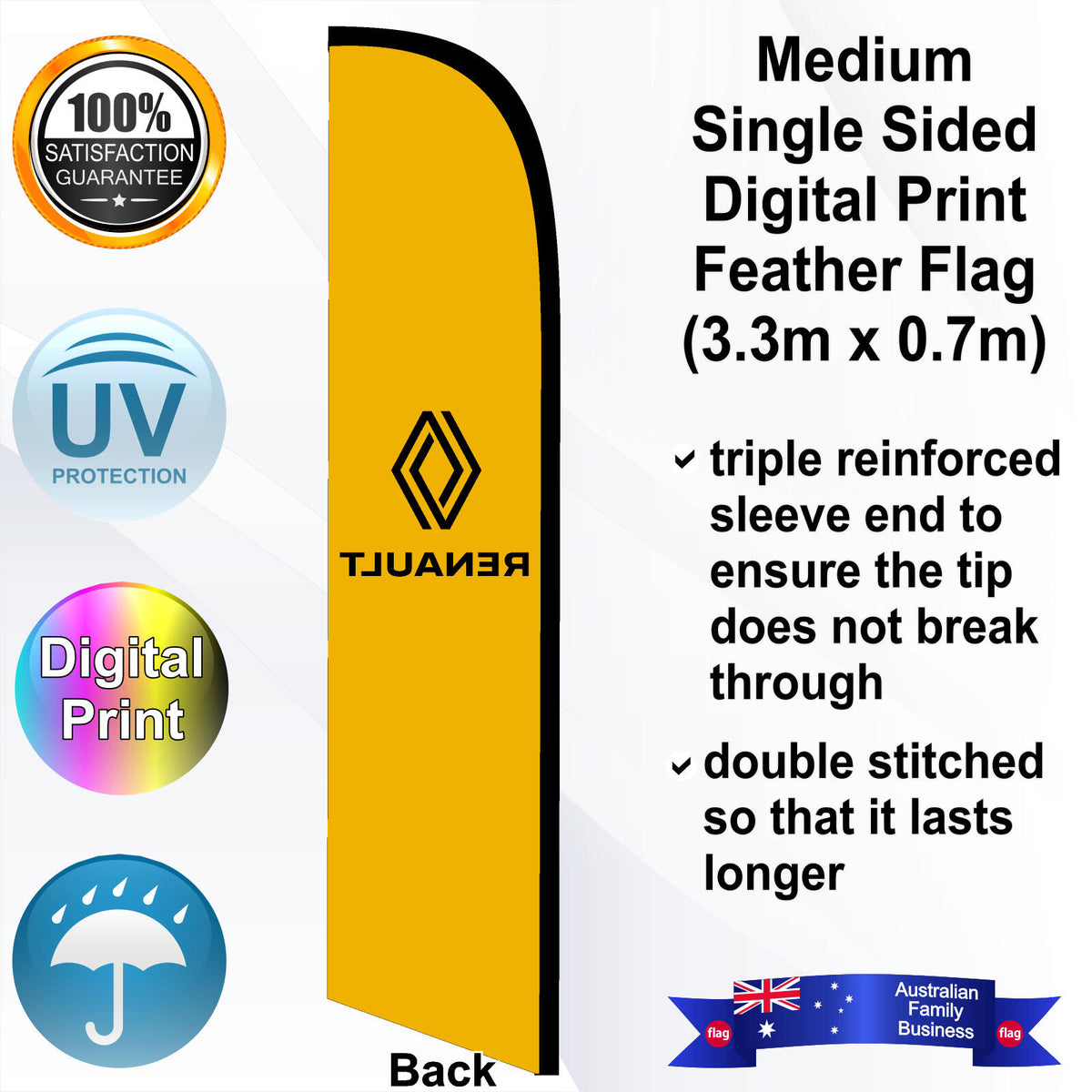 RENAULT Feather Flag - Rear