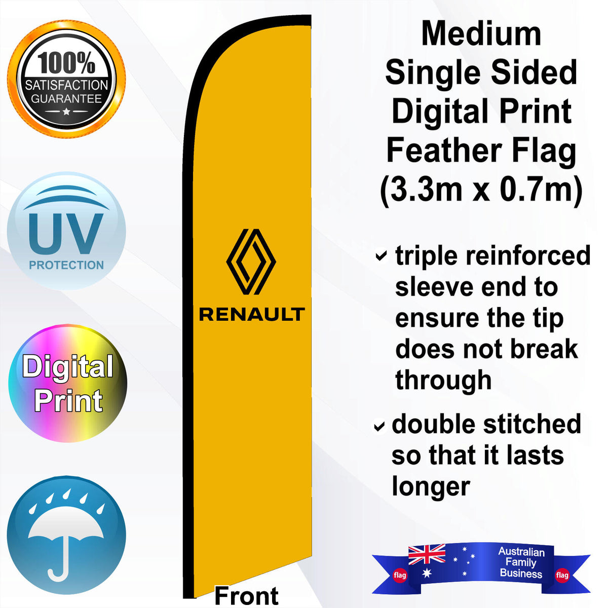 RENAULT Feather Flag - Front