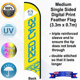 MAZDA USED CARS Feather Flag - Rear