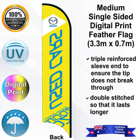 MAZDA USED CARS Feather Flag - Rear