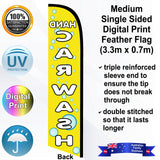HAND CAR WASH Feather Flag - Rear
