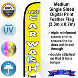 HAND CAR WASH Feather Flag - Front