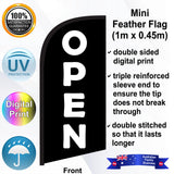 OPEN Feather Flag - Front