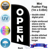 OPEN Feather Flag - Rear