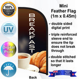 BREAKFAST Feather Flag - Rear