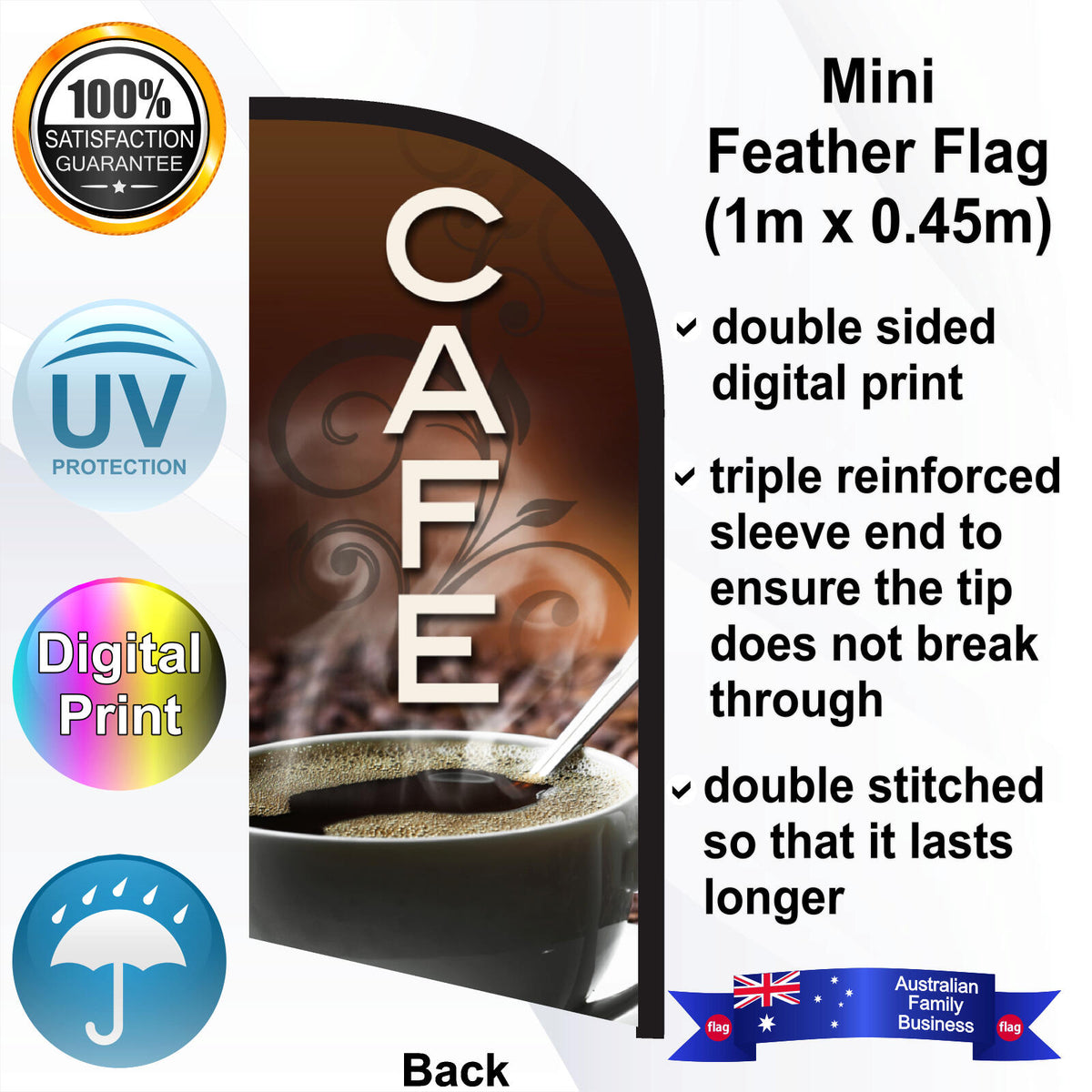 CAFE Feather Flag - Rear