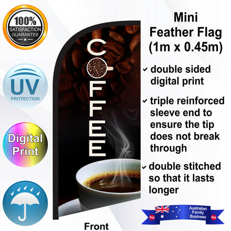 COFFEE Feather Flag - Front