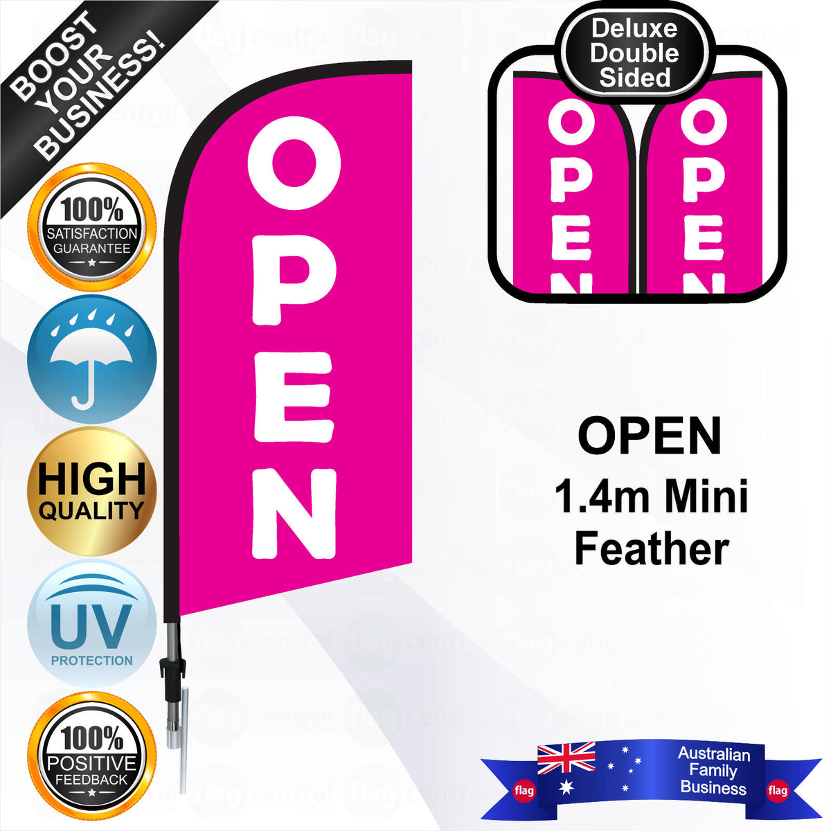 OPEN Feather Flag - Bundle