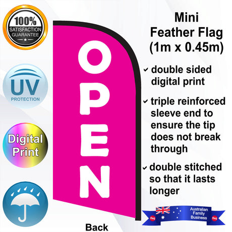OPEN Feather Flag - Rear