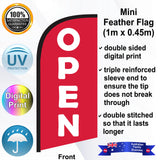 OPEN Feather Flag - Front