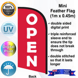 OPEN Feather Flag - Rear