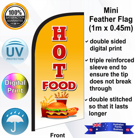 HOT FOOD Feather Flag - Front