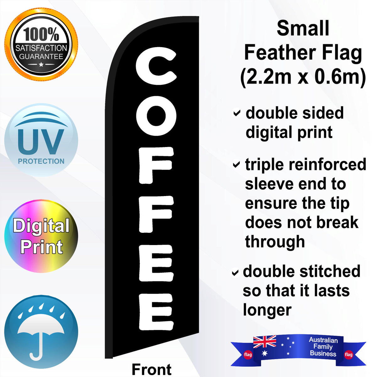 COFFEE Feather Flag - Front