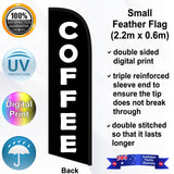 COFFEE Feather Flag - Rear