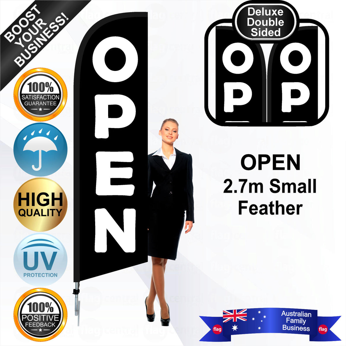 OPEN Feather Flag - Bundle