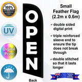 OPEN Feather Flag - Rear