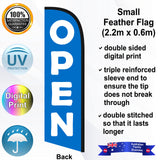 OPEN Feather Flag - Rear