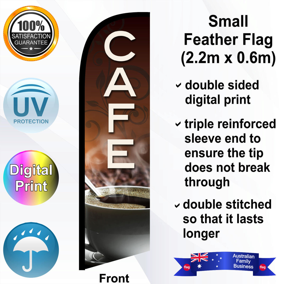 CAFE Feather Flag - Front