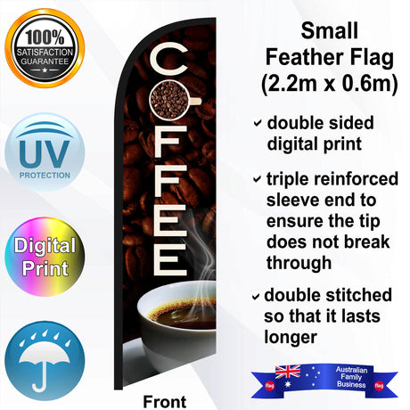 COFFEE Feather Flag - Front