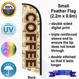 COFFEE Feather Flag - Rear
