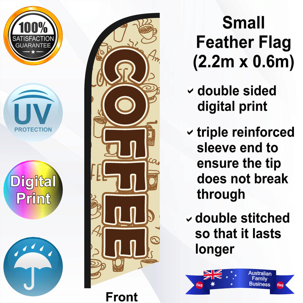 COFFEE Feather Flag - Front