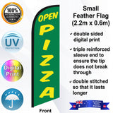 OPEN PIZZA Feather Flag - Front