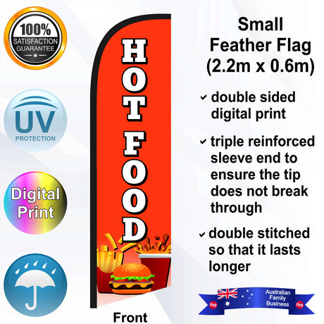 HOT FOOD Feather Flag - Front