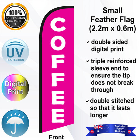 COFFEE Feather Flag - Front