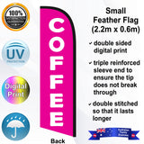 COFFEE Feather Flag - Rear