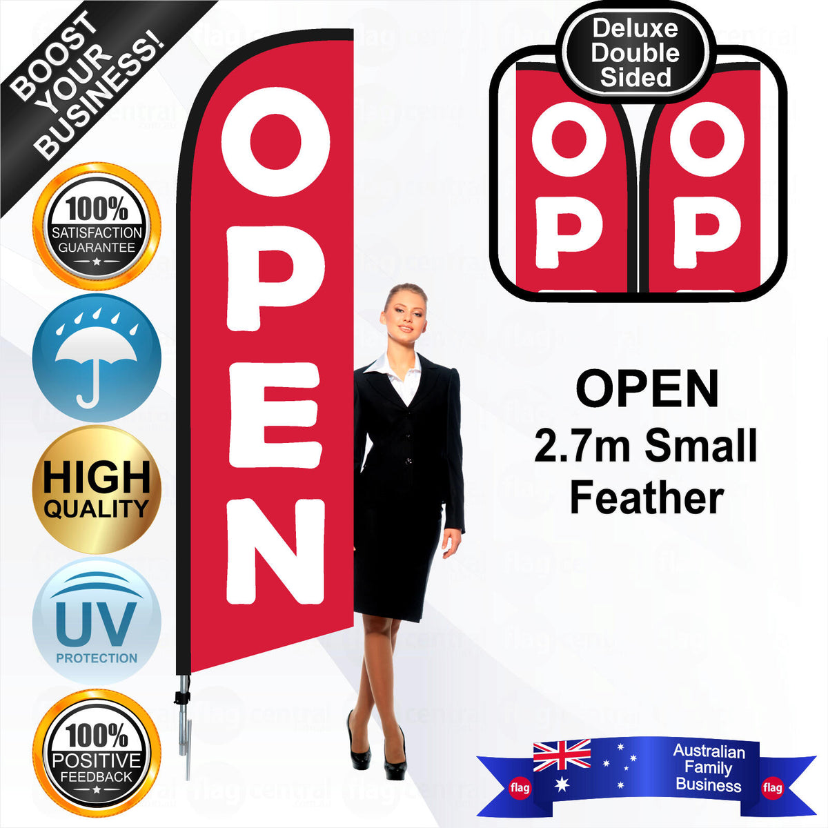 OPEN Feather Flag - Bundle