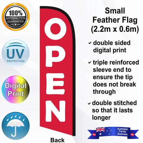OPEN Feather Flag - Rear