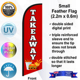 TAKEAWAY Feather Flag - Front