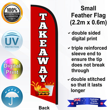 TAKEAWAY Feather Flag - Rear
