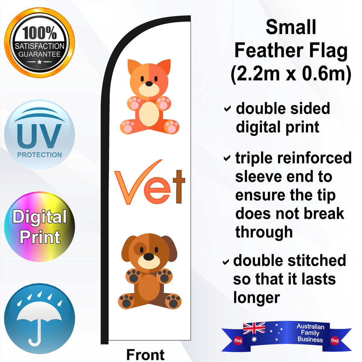 VET Feather Flag - Front