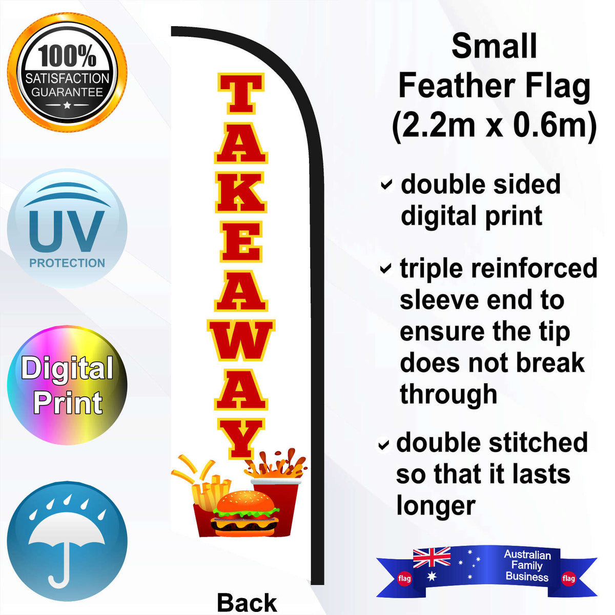TAKEAWAY Feather Flag - Rear