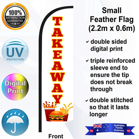 TAKEAWAY Feather Flag - Front