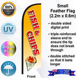 FISH AND CHIPS Feather Flag - Front