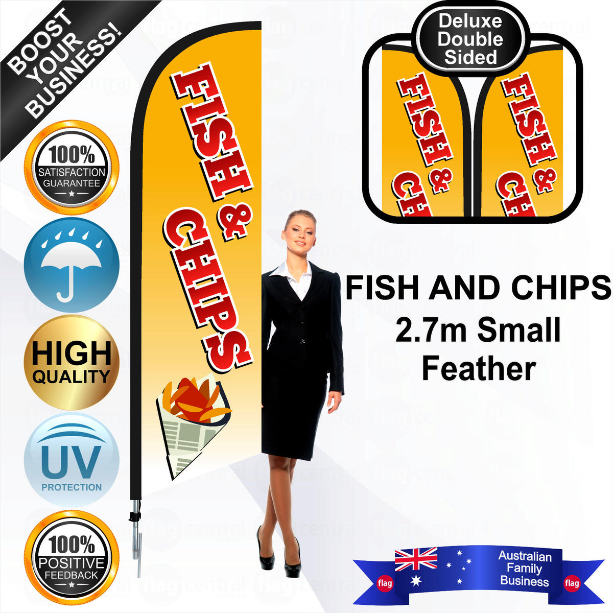 FISH AND CHIPS Feather Flag - Bundle